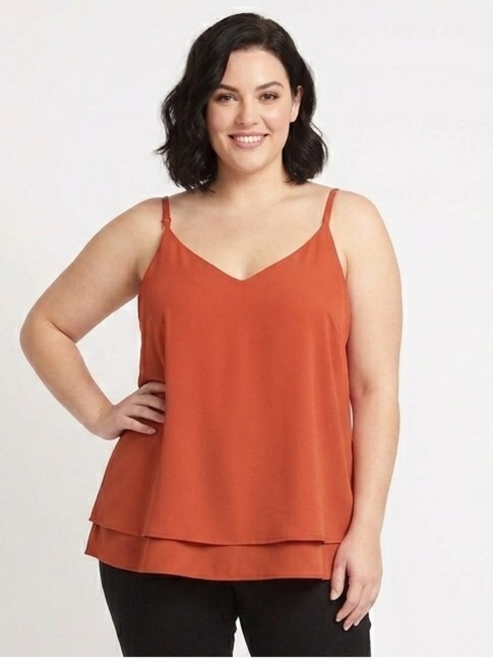 SIZE “X” (12/14) Pennington’s Cami Tank, Double Layer Bottom Accents, NEW